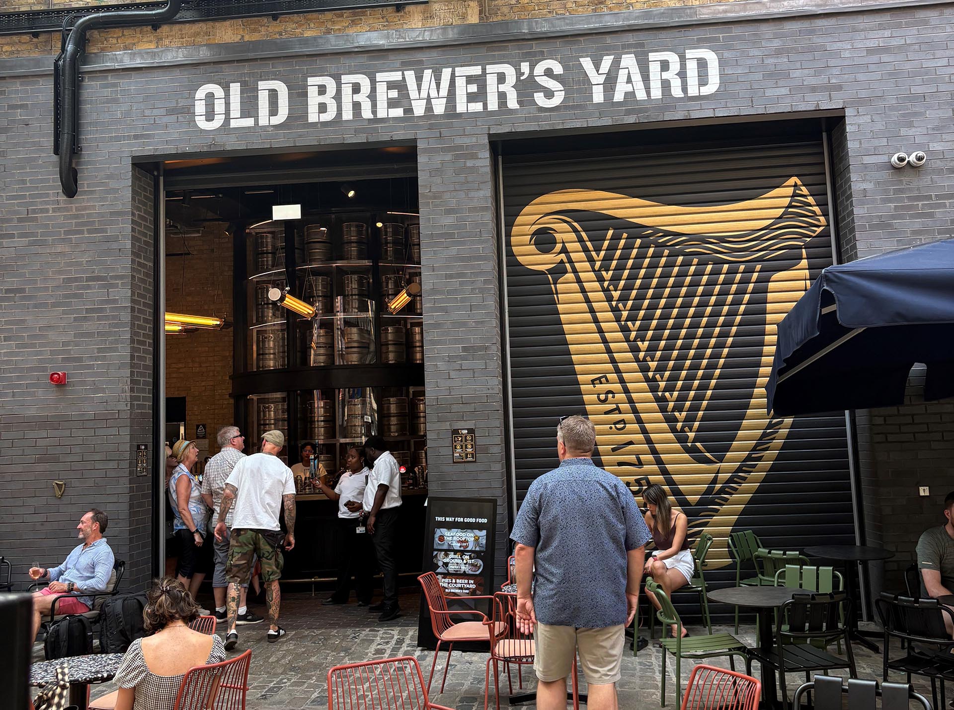 Ketley staffs blue brick slips at Brewers Yard Covent Garden